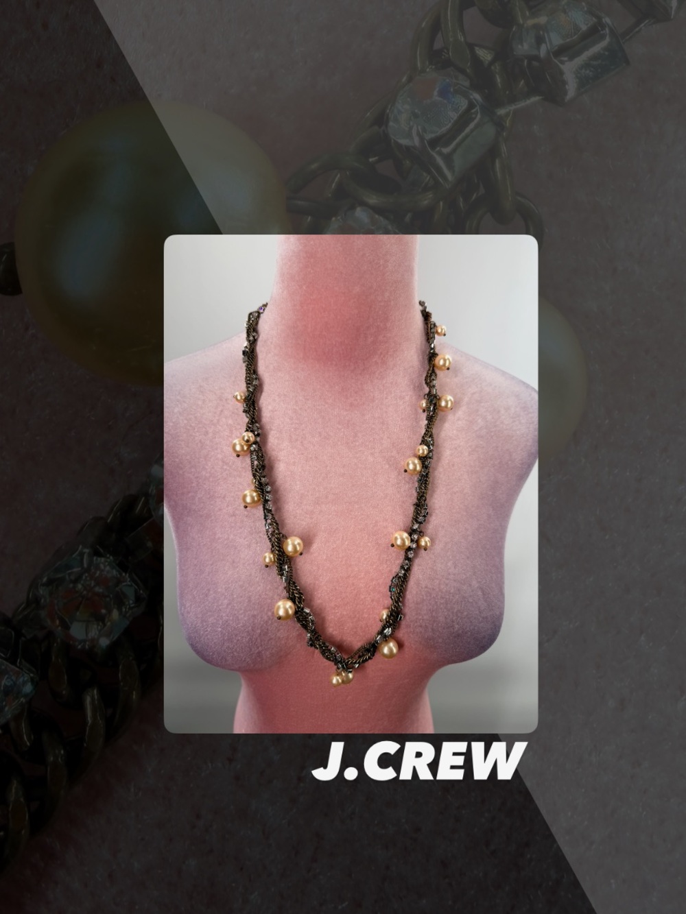 EUC J. Crew Vintage Faux Pearl Necklace